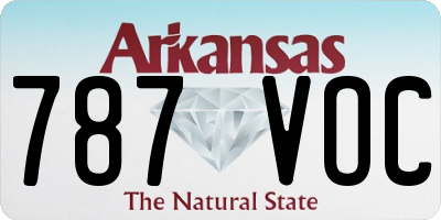 AR license plate 787VOC