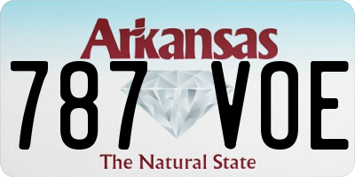 AR license plate 787VOE