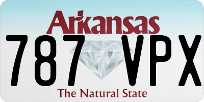 AR license plate 787VPX