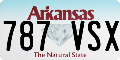 AR license plate 787VSX