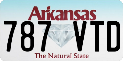 AR license plate 787VTD