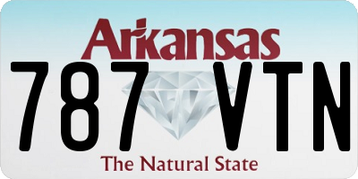 AR license plate 787VTN