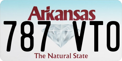 AR license plate 787VTO