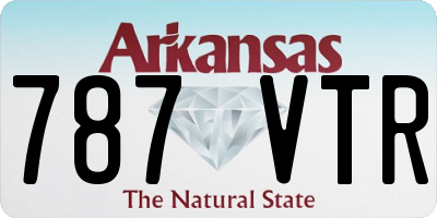 AR license plate 787VTR