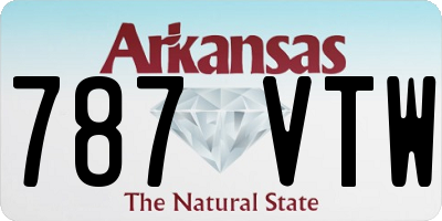 AR license plate 787VTW