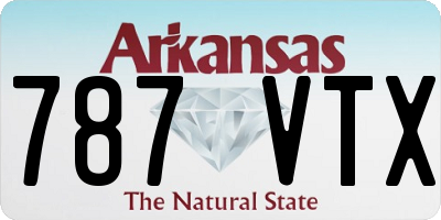 AR license plate 787VTX