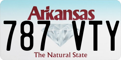 AR license plate 787VTY
