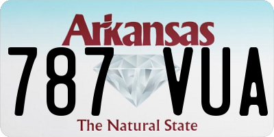 AR license plate 787VUA