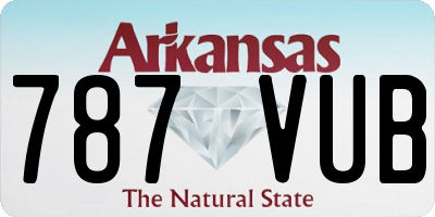 AR license plate 787VUB