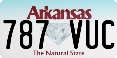 AR license plate 787VUC