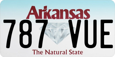 AR license plate 787VUE