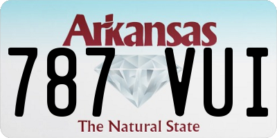 AR license plate 787VUI