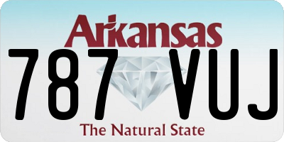 AR license plate 787VUJ