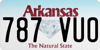 AR license plate 787VUO