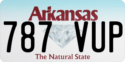 AR license plate 787VUP