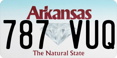 AR license plate 787VUQ