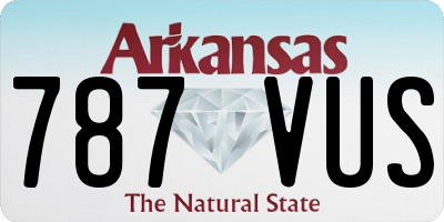 AR license plate 787VUS