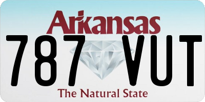 AR license plate 787VUT