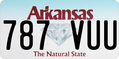 AR license plate 787VUU