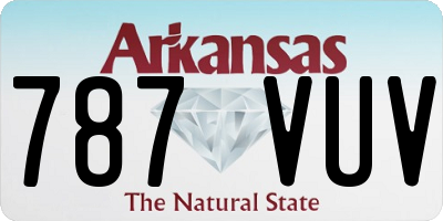 AR license plate 787VUV