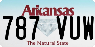 AR license plate 787VUW