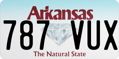 AR license plate 787VUX
