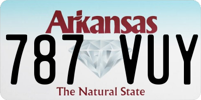 AR license plate 787VUY