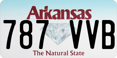 AR license plate 787VVB