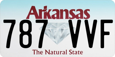 AR license plate 787VVF