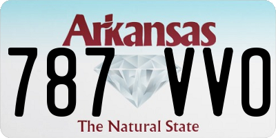 AR license plate 787VVO