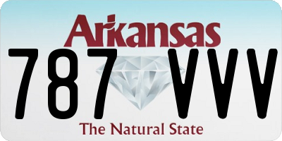 AR license plate 787VVV