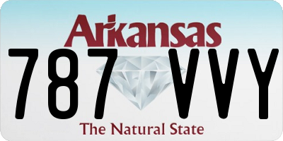 AR license plate 787VVY