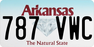 AR license plate 787VWC