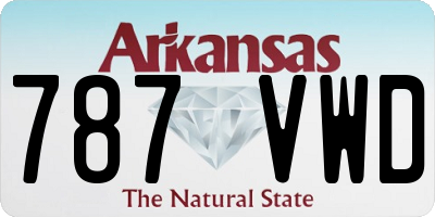 AR license plate 787VWD