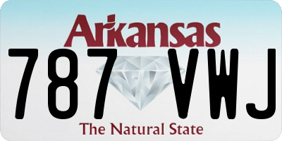 AR license plate 787VWJ