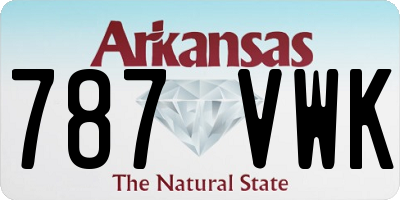AR license plate 787VWK