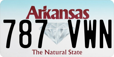 AR license plate 787VWN