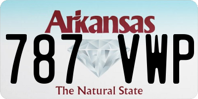 AR license plate 787VWP