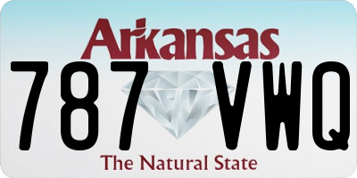 AR license plate 787VWQ