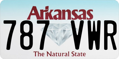 AR license plate 787VWR