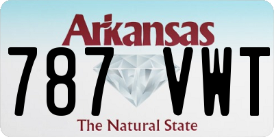 AR license plate 787VWT