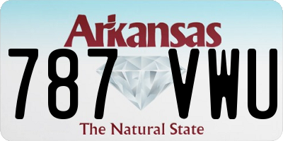 AR license plate 787VWU