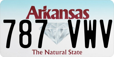 AR license plate 787VWV