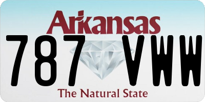 AR license plate 787VWW