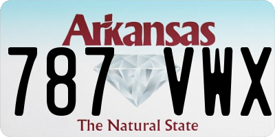 AR license plate 787VWX