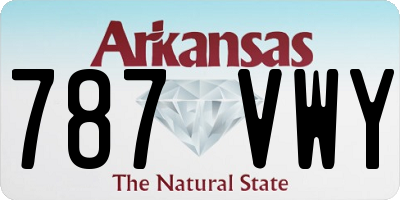 AR license plate 787VWY