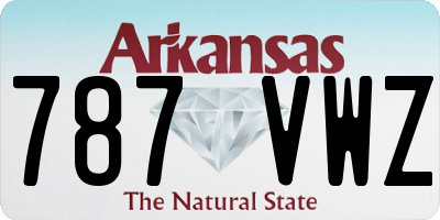 AR license plate 787VWZ