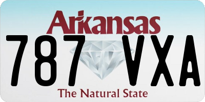 AR license plate 787VXA