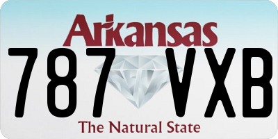 AR license plate 787VXB