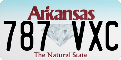 AR license plate 787VXC